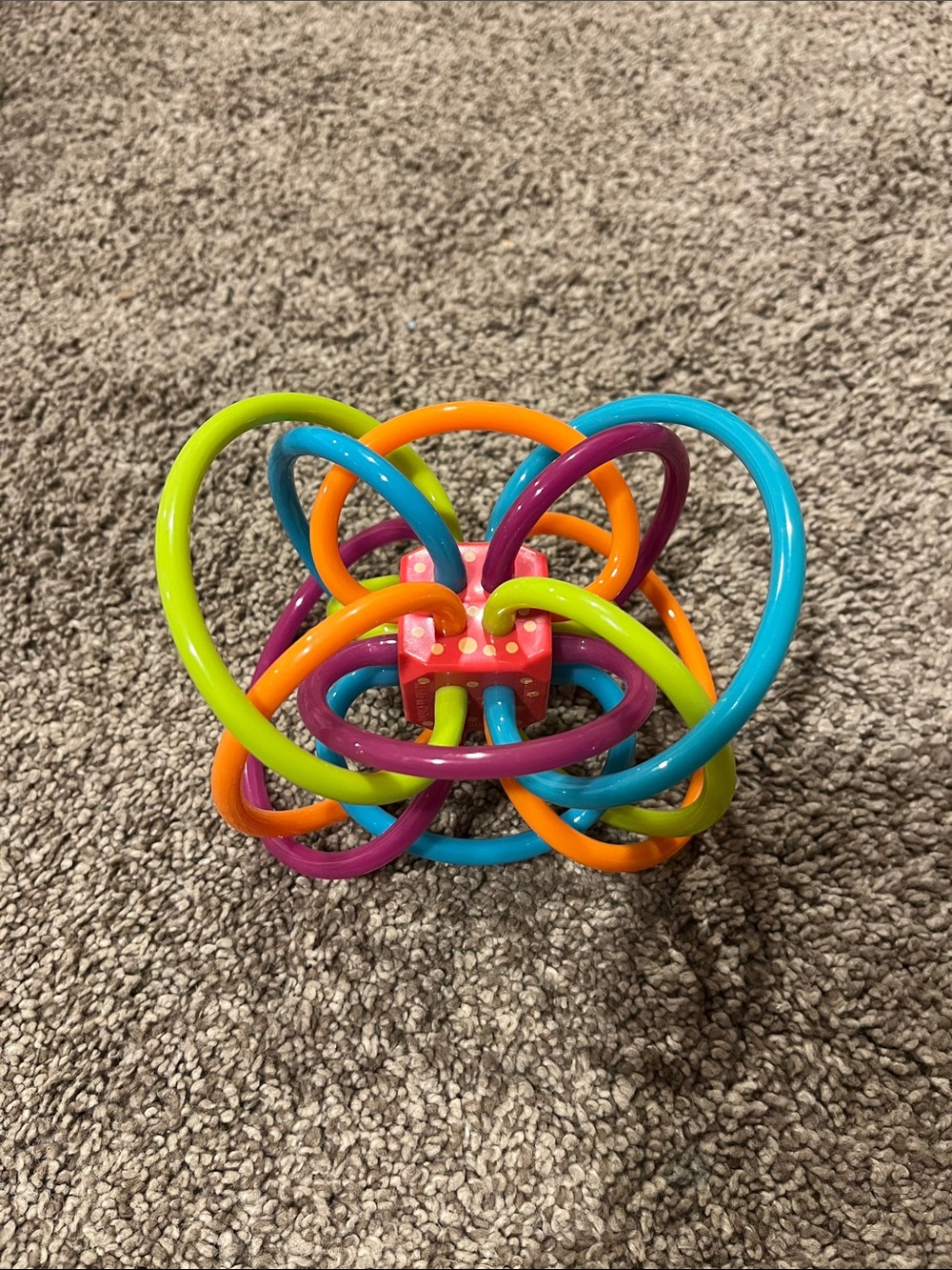 Bright colored rattle